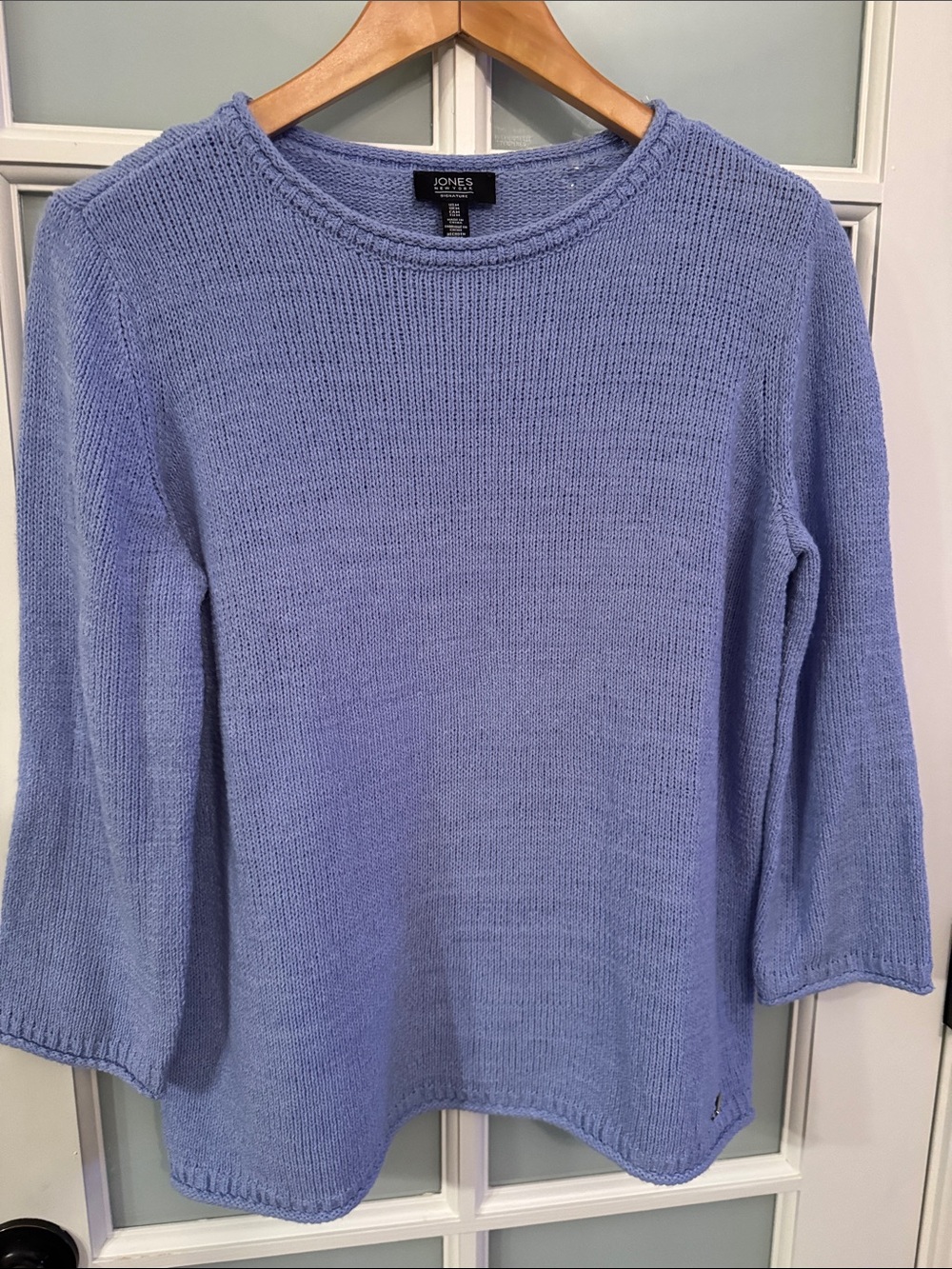 Jones New York Periwinkle Scoop Neck Knit Sweater
